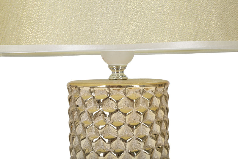 Veioză Mauro Ferretti Glam, Alb/Auriu, Ø30 cm