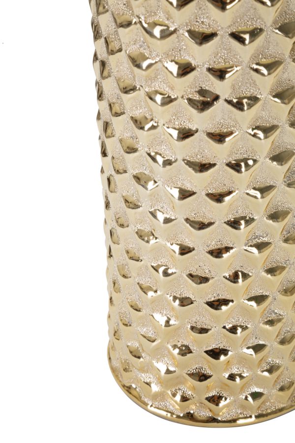 Veioză Mauro Ferretti Glam, Alb/Auriu, Ø30 cm