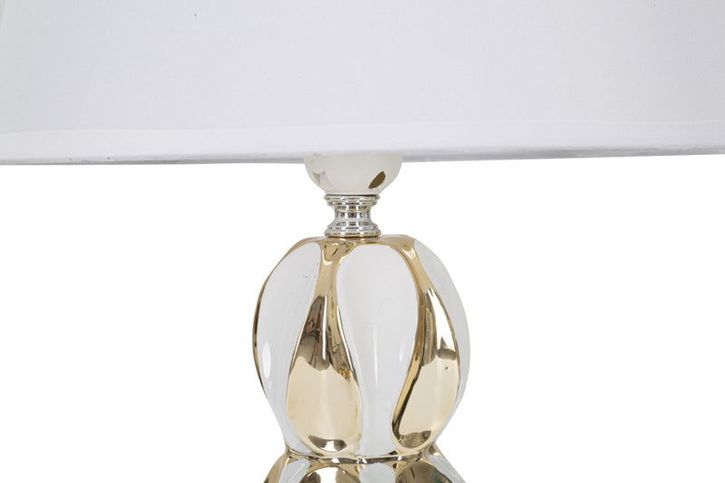 Veioză Mauro Ferretti Glam Balls, Alb/Auriu, Ø28 cm