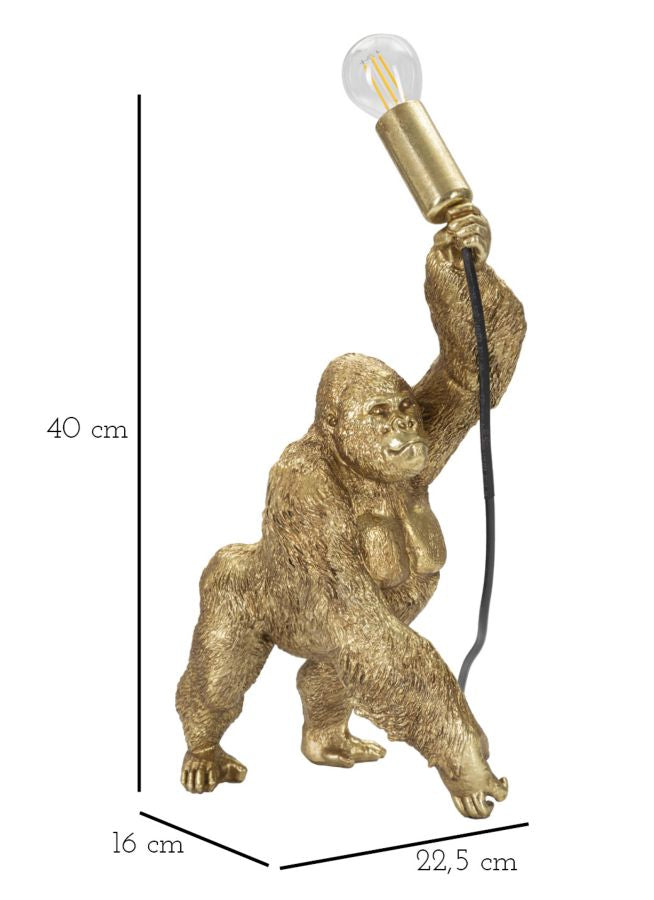Veioză Mauro Ferretti Gorilla, Auriu, 22x40 cm