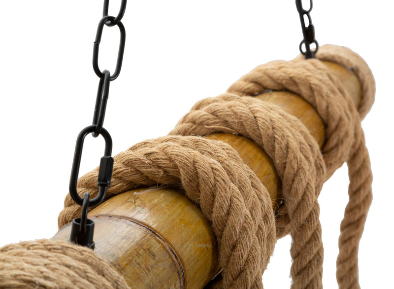 Plafonieră Mauro Ferretti Bamboo/Rope, Maro, 80x120 cm
