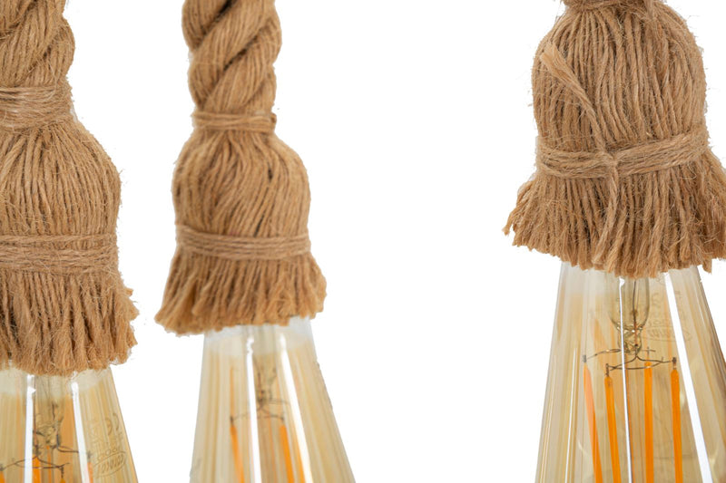 Plafonieră Mauro Ferretti Bamboo/Rope, Maro, 80x120 cm