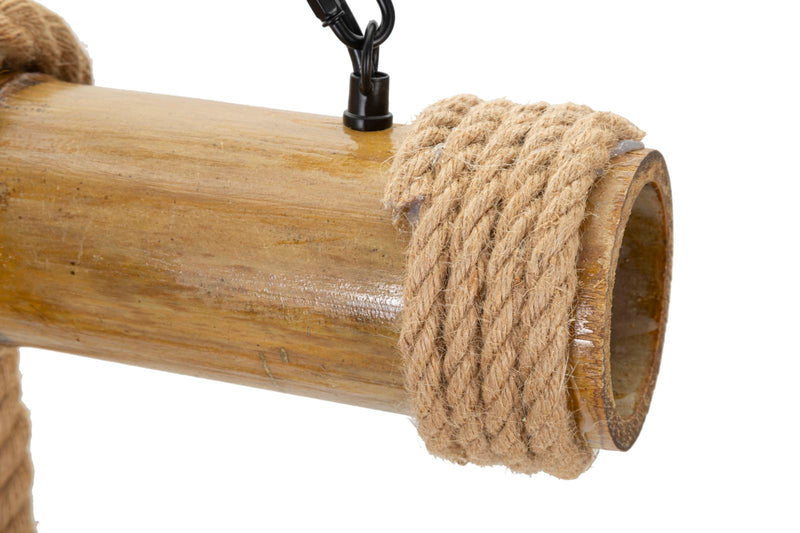 Plafonieră Mauro Ferretti Bamboo/Rope, Maro, 80x120 cm