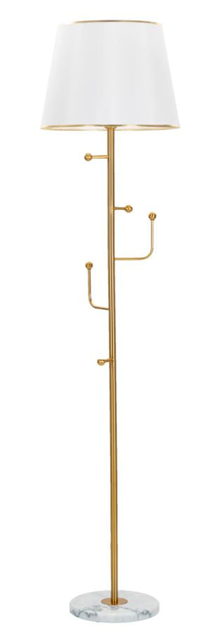 Lampadar Mauro Ferretti, Auriu/Alb, Ø41 cm