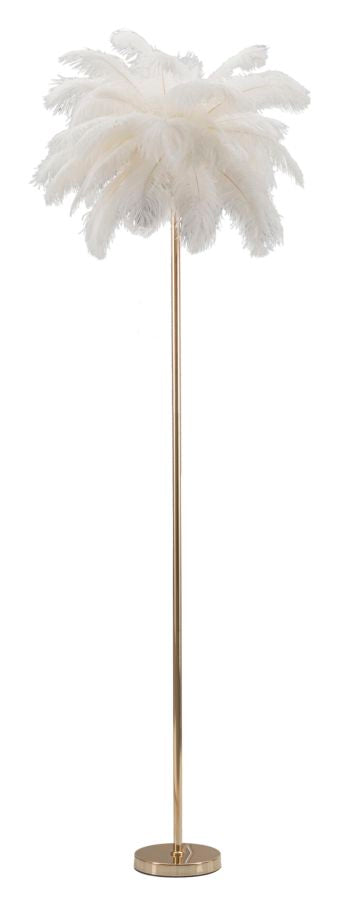 Lampadar Mauro Ferretti Palmier, Auriu/Alb, Ø55 cm
