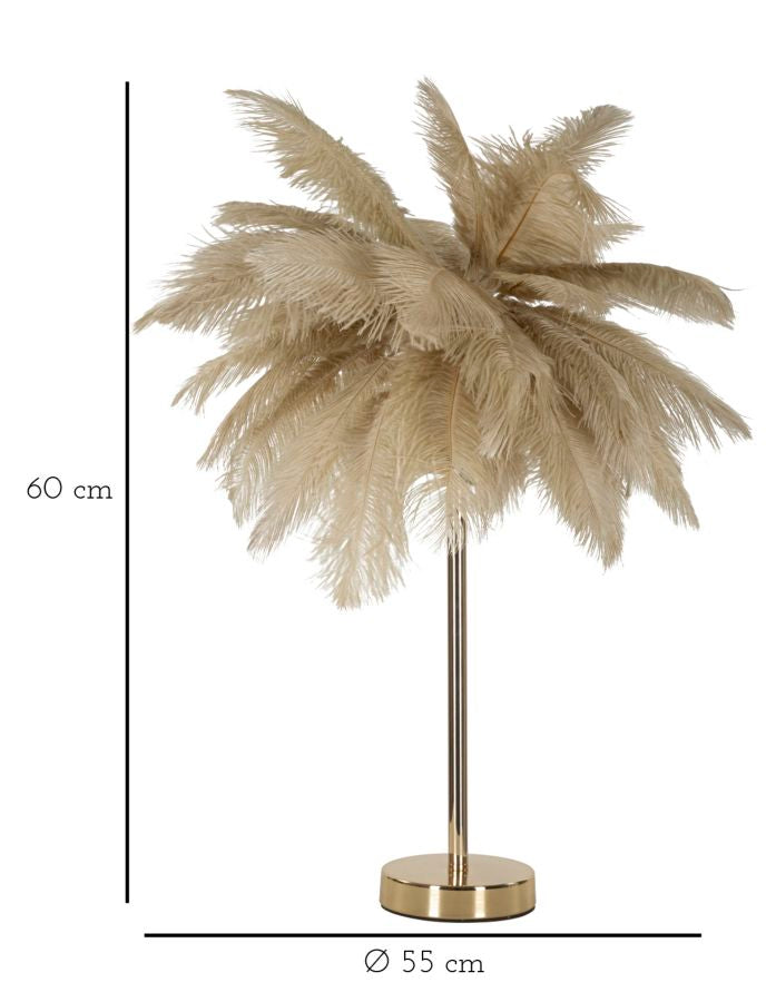 Veioză Mauro Ferretti Palmier Cammello, Auriu/Camel, Ø55 cm