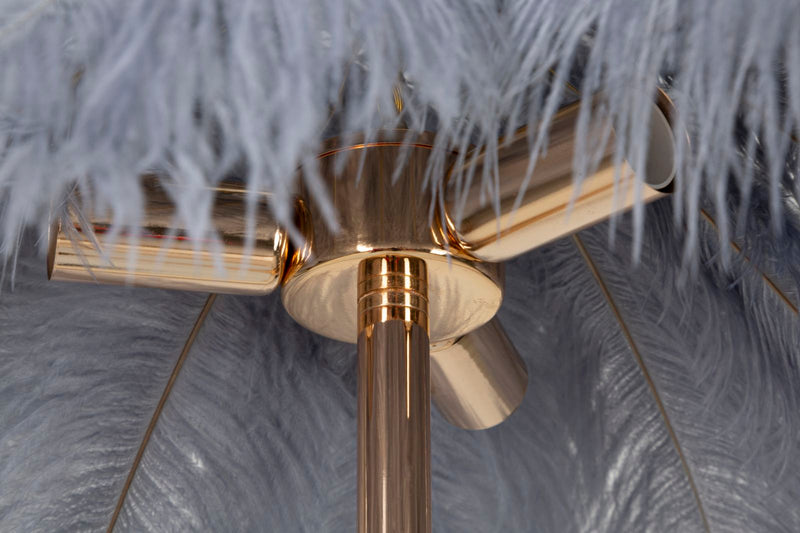 Lampadar Mauro Ferretti Palmier, Auriu/Gri, Ø55 cm
