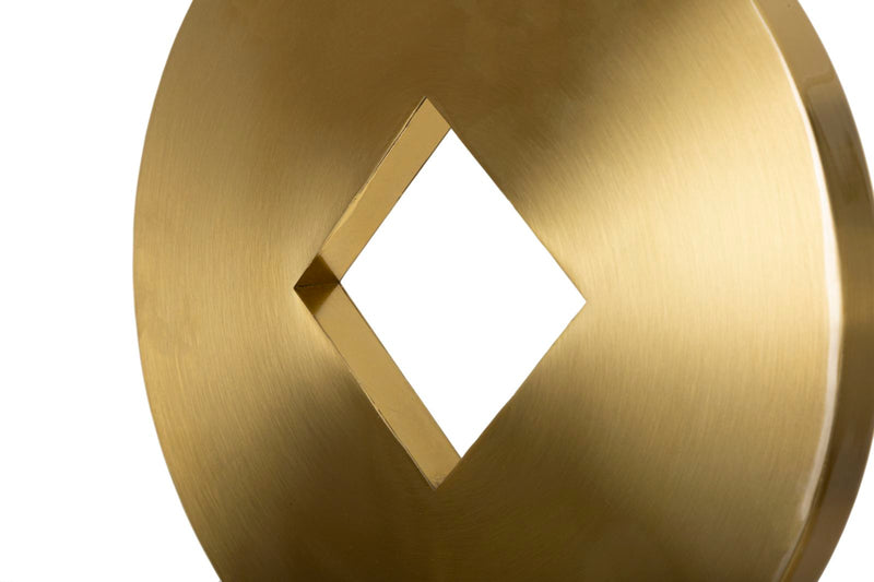 Lampadar Mauro Ferretti Coin, Auriu/Alb, Ø40 cm