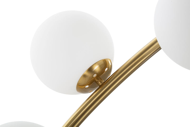 Lampadar Mauro Ferretti Glamy Arc 6 Luci, Auriu/Alb, 130x220 cm