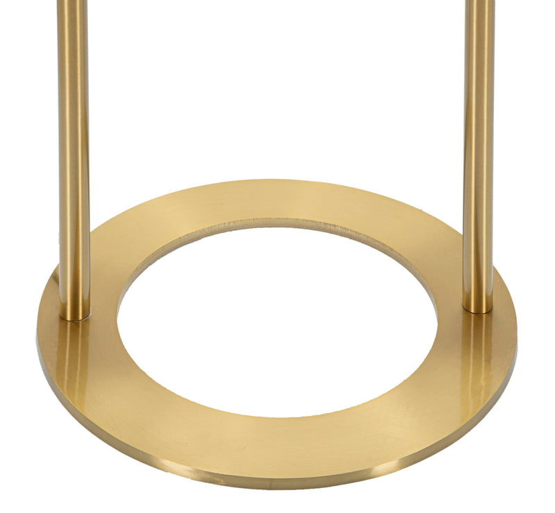 Lampadar Mauro Ferretti Glamy Arc, Auriu/Alb, Ø28 cm