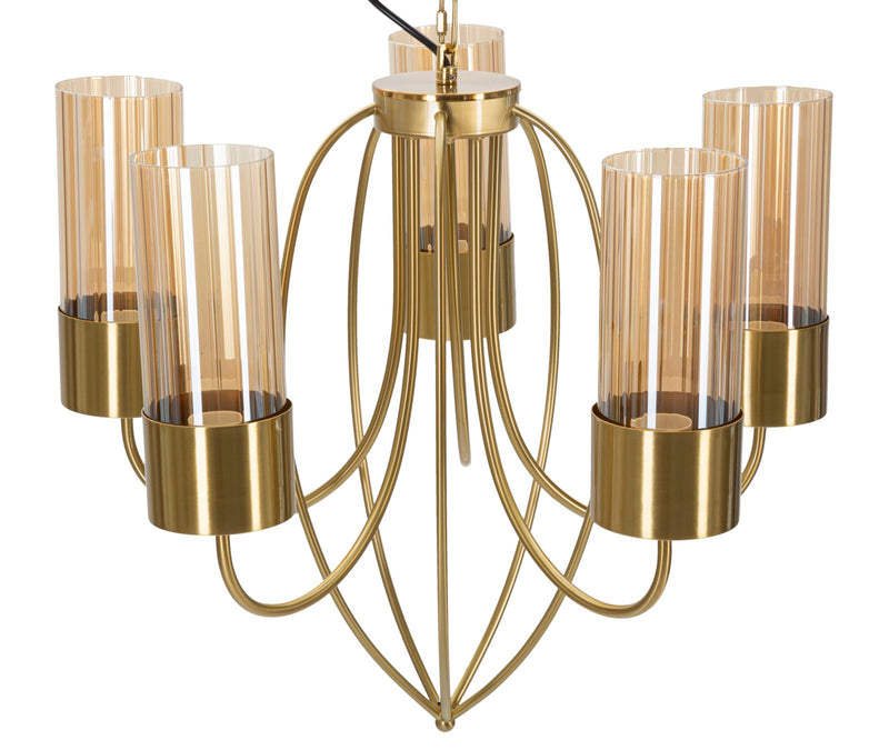 Plafonieră Mauro Ferretti Versailles 5 Lights, Negru, Ø80 cm