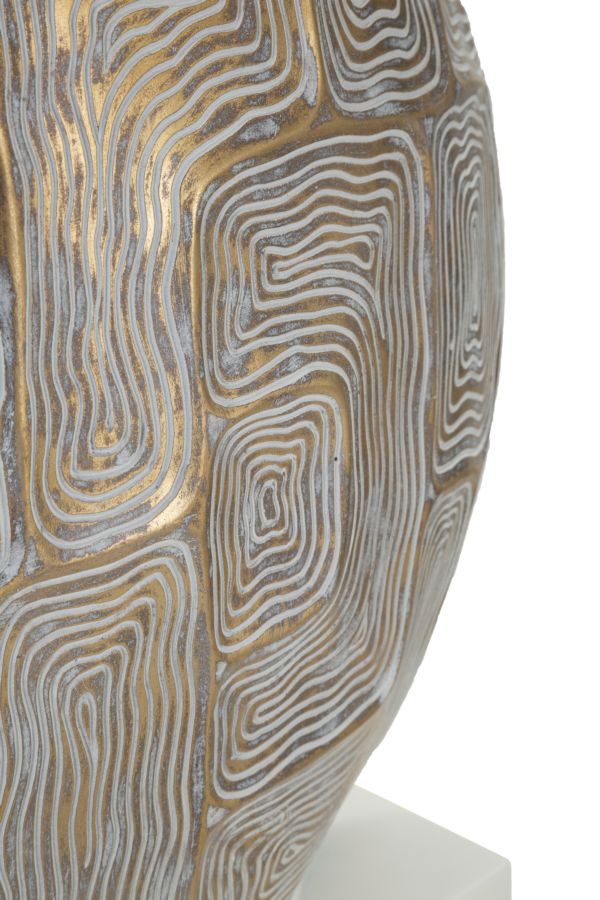 Veioză Mauro Ferretti Eclips, Auriu/Alb, Ø38 cm