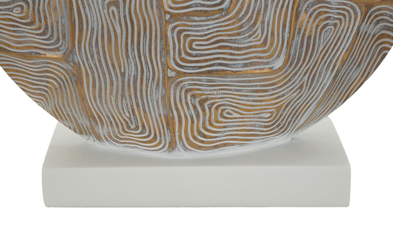 Veioză Mauro Ferretti Eclips, Auriu/Alb, Ø38 cm