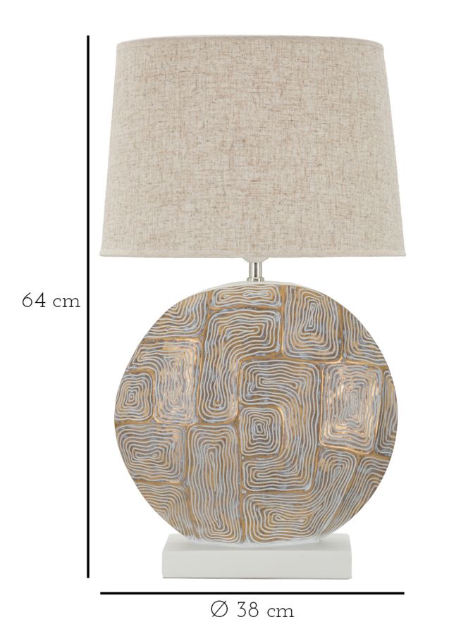 Veioză Mauro Ferretti Eclips, Auriu/Alb, Ø38 cm
