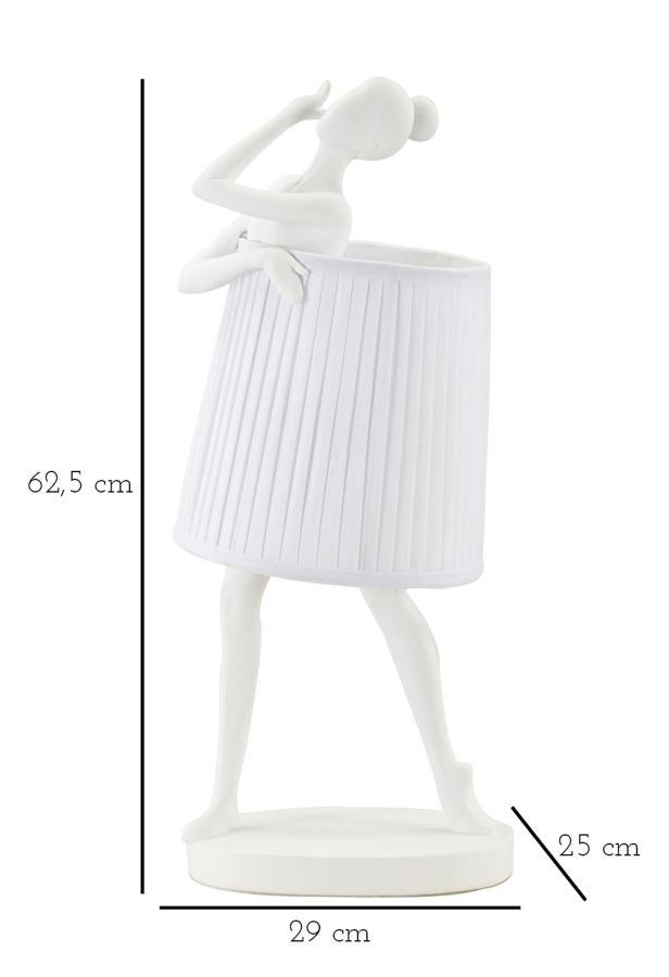 Veioză Mauro Ferretti Ballet, Alb, Ø29 cm