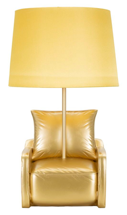 Veioză Mauro Ferretti Midcentury, Auriu, Ø26 cm