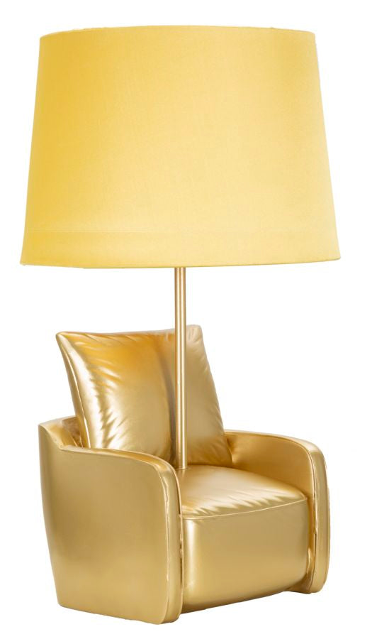 Veioză Mauro Ferretti Midcentury, Auriu, Ø26 cm