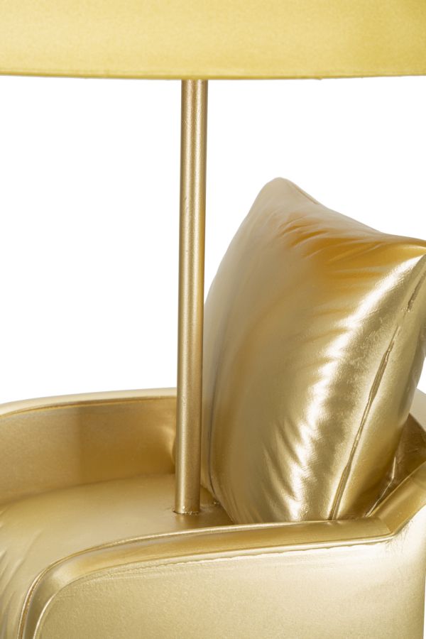 Veioză Mauro Ferretti Midcentury, Auriu, Ø26 cm