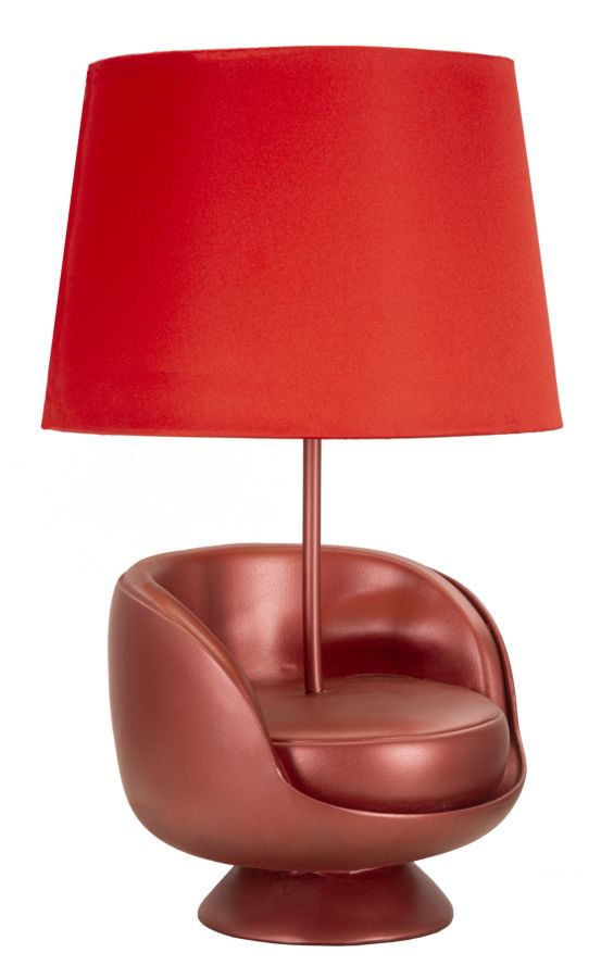 Veioză Mauro Ferretti Midcentury, Roșu, Ø26 cm