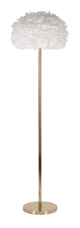 Lampadar Mauro Ferretti Feathers Subțire, Alb/Auriu, Ø43 cm