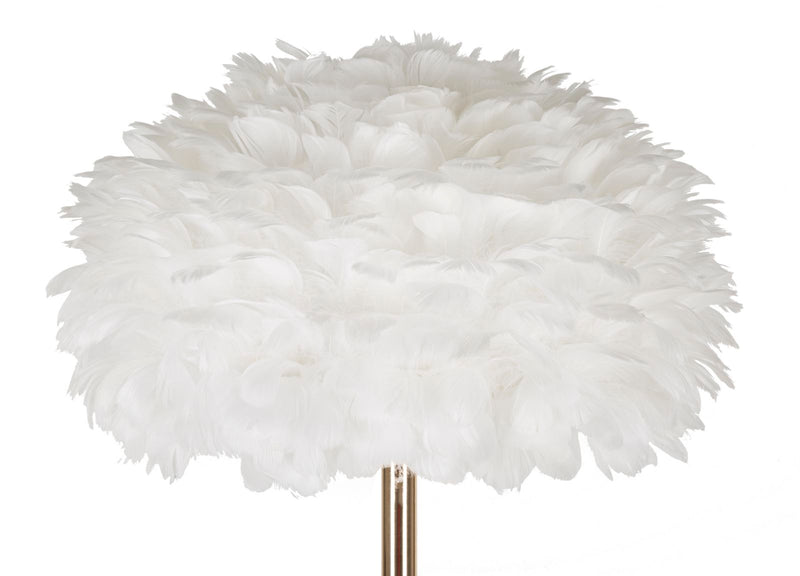 Lampadar Mauro Ferretti Feathers Subțire, Alb/Auriu, Ø43 cm