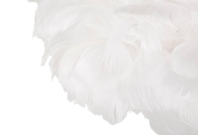 Lampadar Mauro Ferretti Feathers Subțire, Alb/Auriu, Ø43 cm