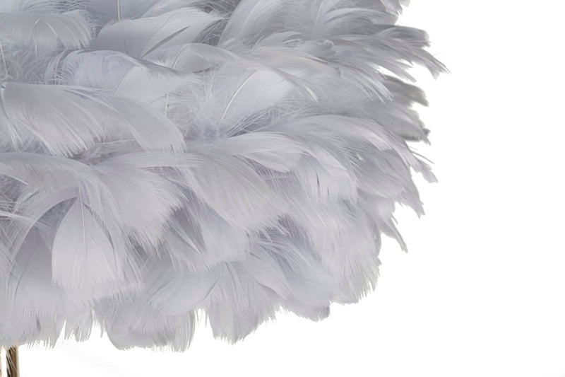 Lampadar Mauro Ferretti Feathers Subțire, Gri/Auriu, Ø43 cm