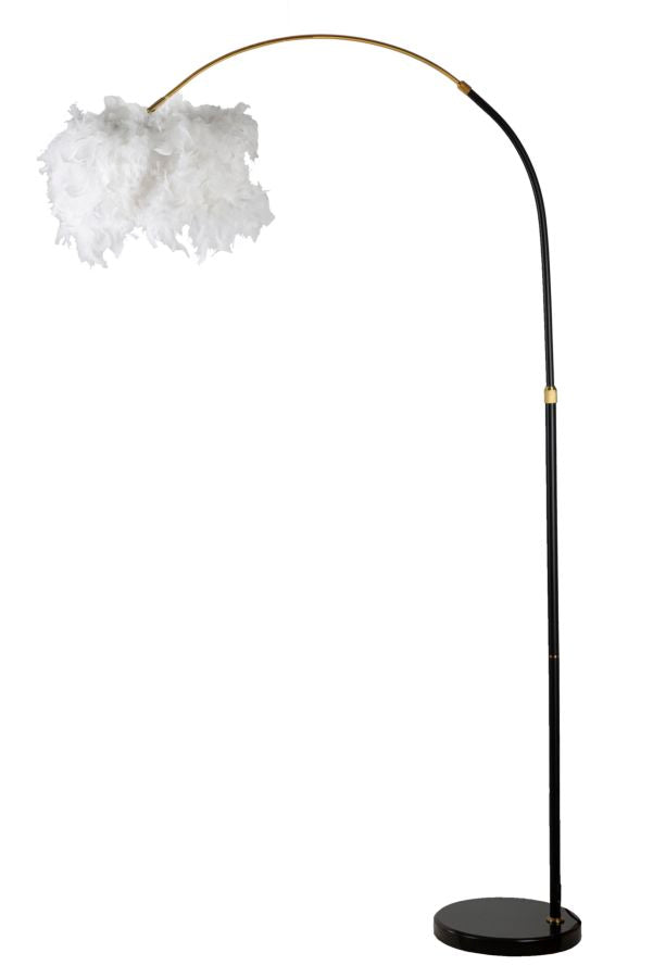 Lampadar Mauro Ferretti Arc Plur, Alb/Negru, 100x150 cm