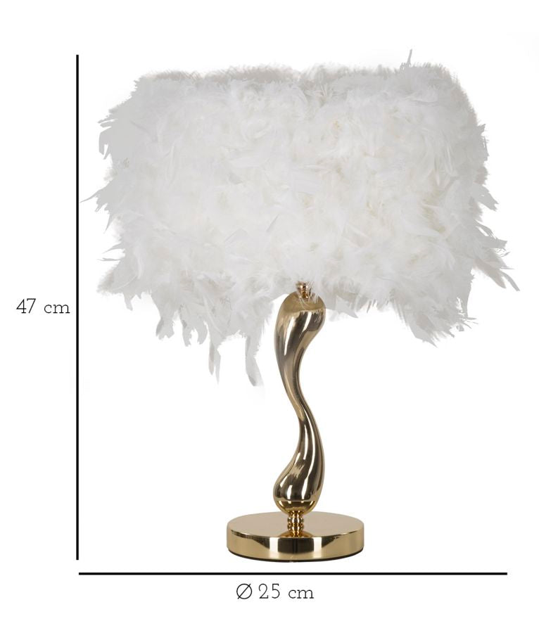 Veioză Mauro Ferretti, Auriu/Alb, Ø25 cm