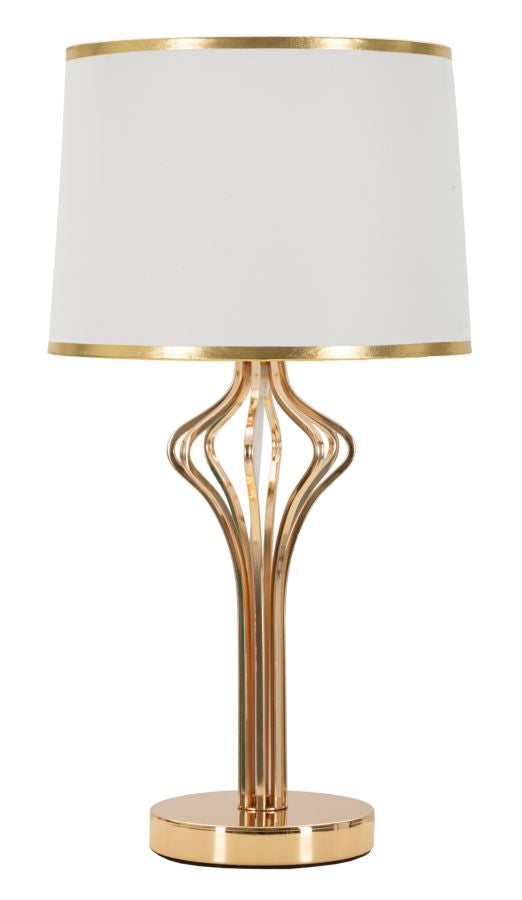 Veioză Mauro Ferretti Slimmy, White,Gold, Ø28 cm