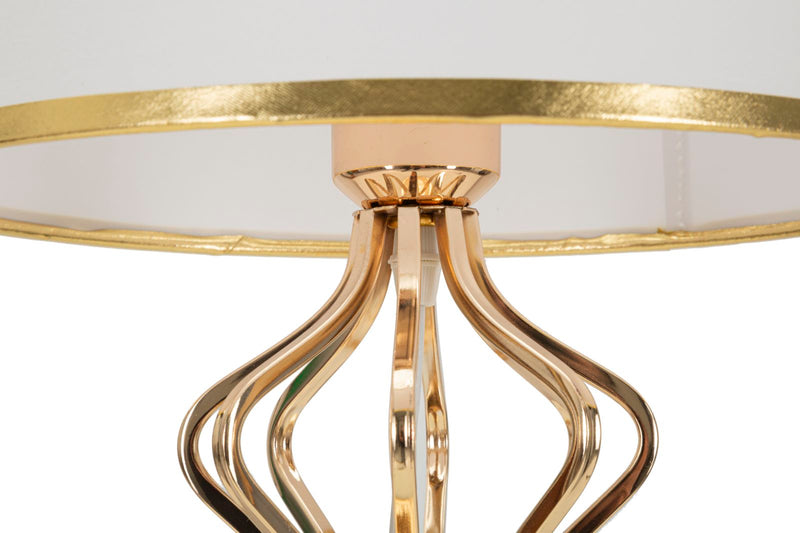 Veioză Mauro Ferretti Slimmy, White,Gold, Ø28 cm