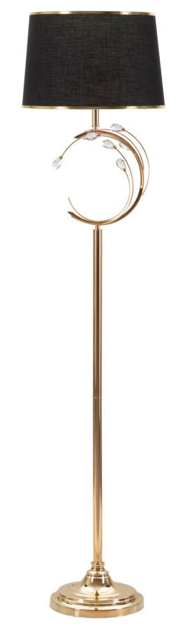 Lampadar Mauro Ferretti Bruxelles, Negru/Auriu, Ø38 cm