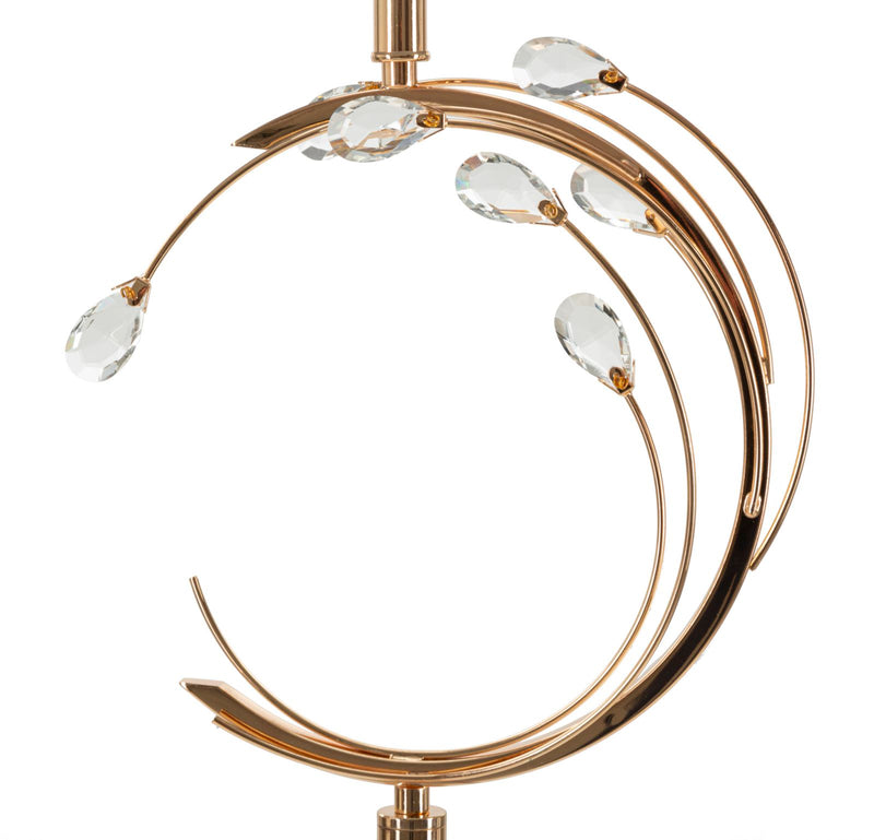 Lampadar Mauro Ferretti Bruxelles, Negru/Auriu, Ø38 cm