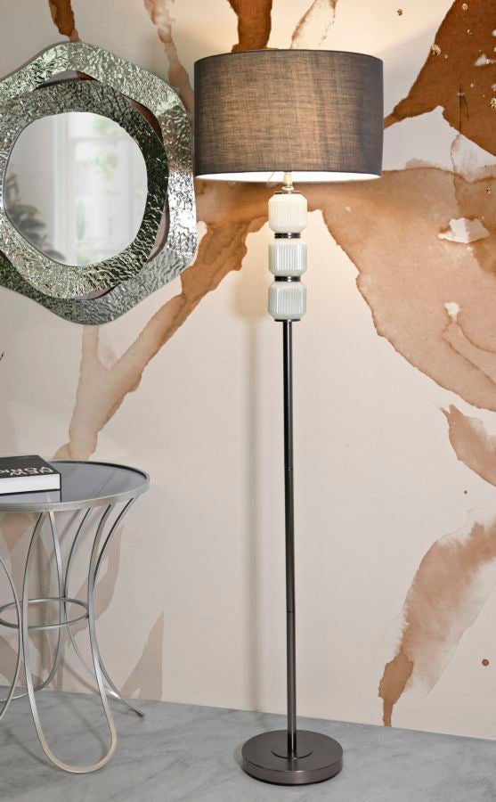 Lampadar Mauro Ferretti Bright One, Alb/Gri, Ø42 cm
