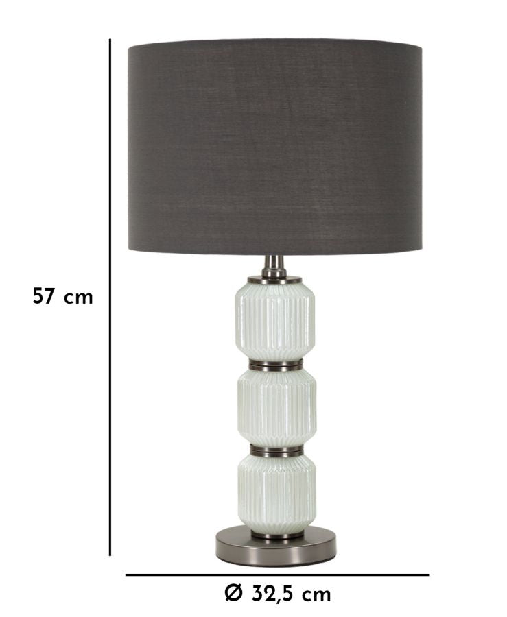 Veioză Mauro Ferretti Bright Three, Alb/Gri, Ø32 cm