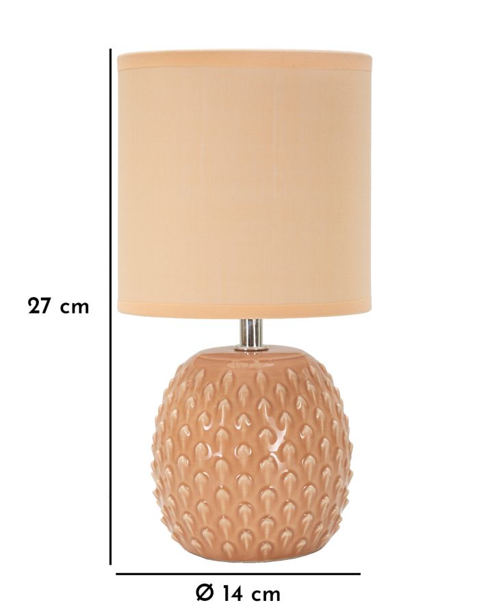 Veioză Mauro Ferretti Pontus Peach, Peach, Ø14 cm