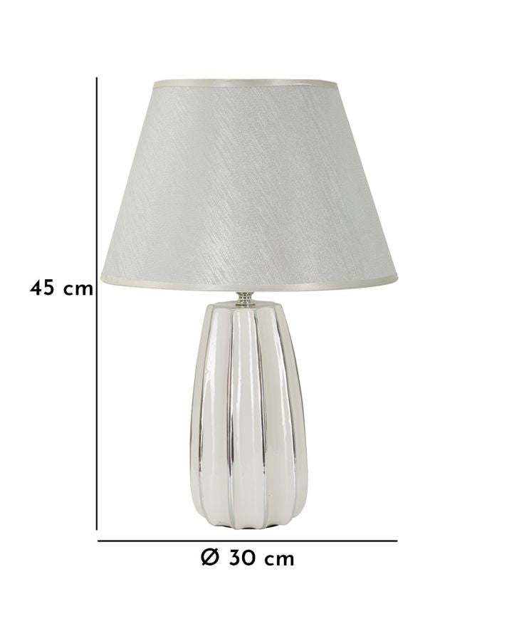 Veioză Mauro Ferretti Emmi, Alb/Argintiu, Ø30 cm
