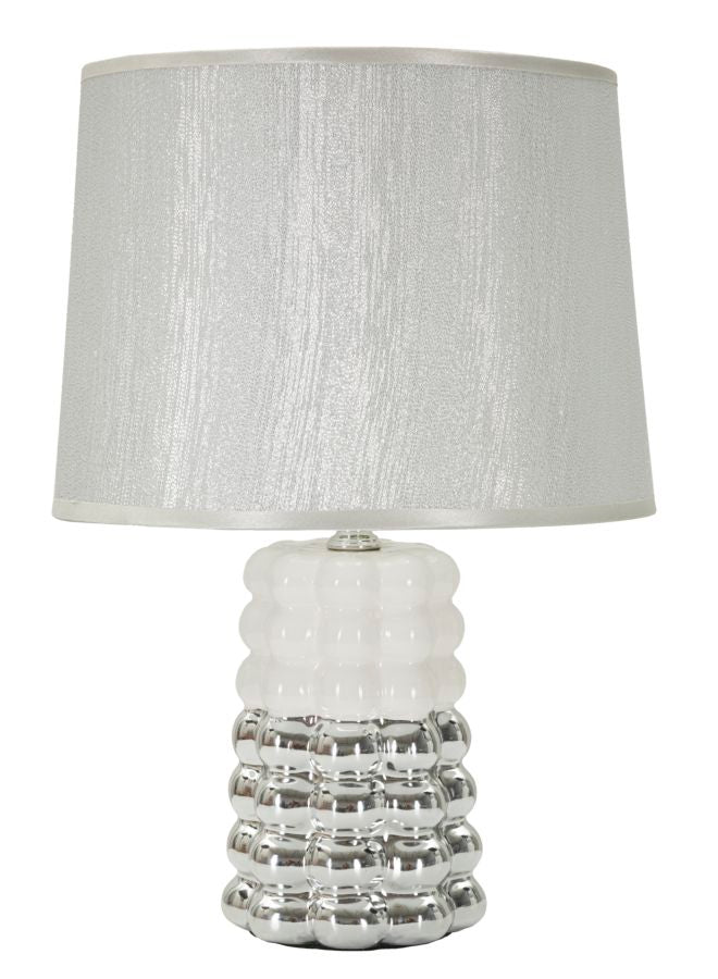 Veioză Mauro Ferretti Lace, Alb/Argintiu, Ø23 cm