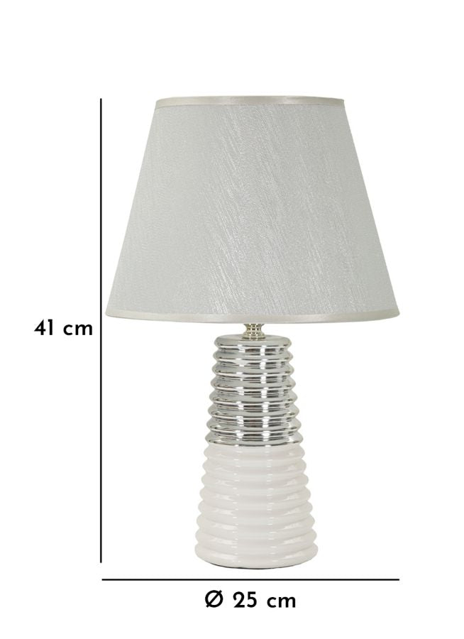 Veioză Mauro Ferretti Candela, Alb/Argintiu, Ø25 cm