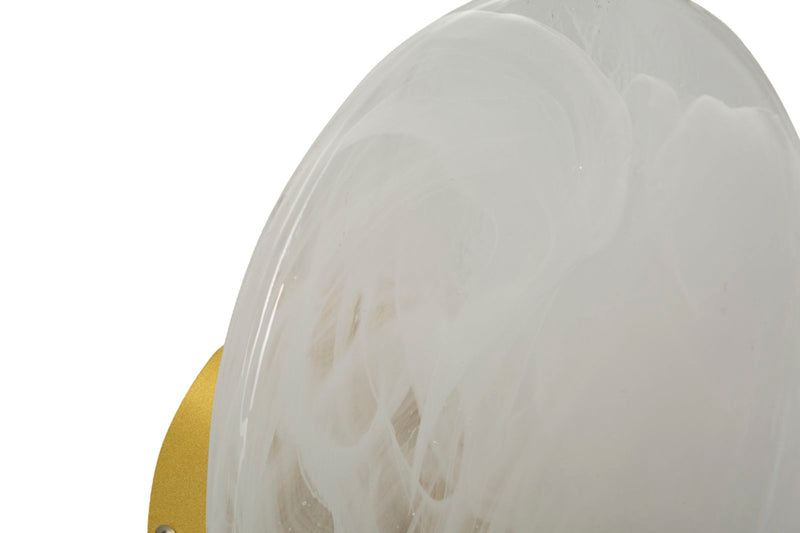 Aplică Mauro Ferretti Lună, Auriu/Alb, Ø20 cm