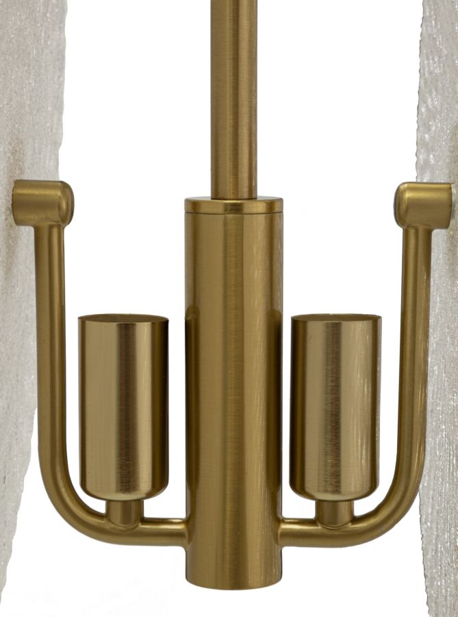 Plafonieră Mauro Ferretti, Auriu/Alb, 35x80 cm