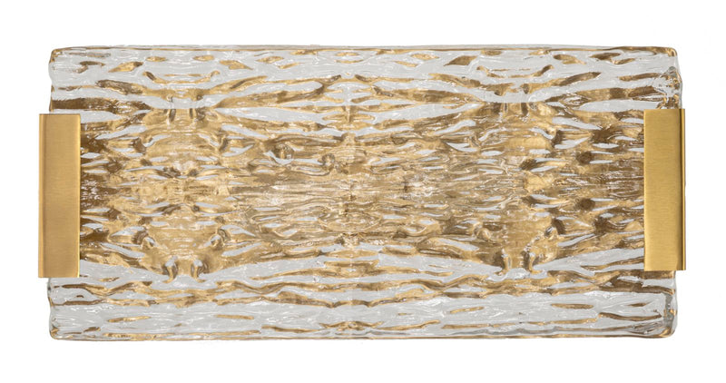 Aplică Mauro Ferretti Oblin, Auriu/Natural, 36x10 cm