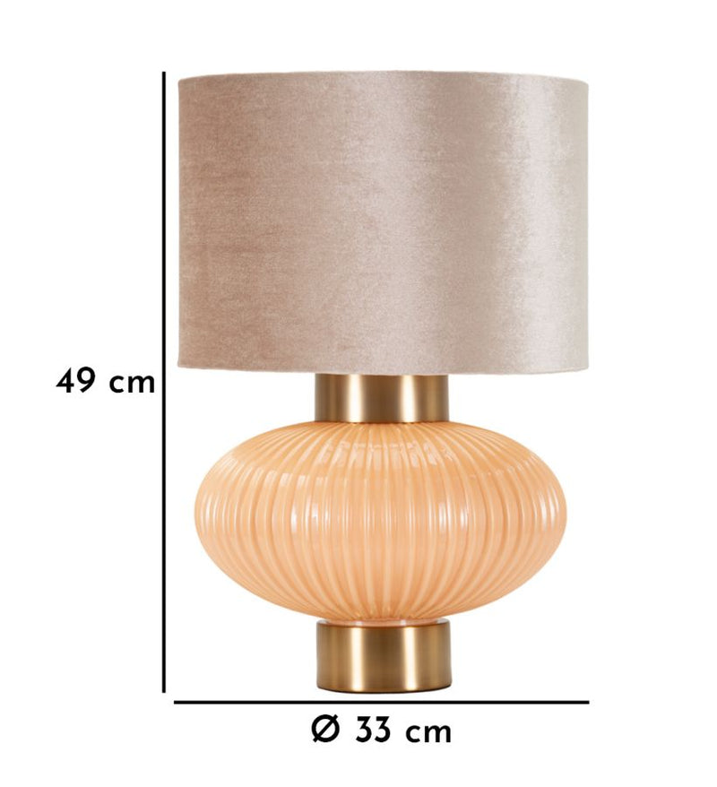 Veioză Mauro Ferretti Perly, Peral/Auriu, Ø33 cm