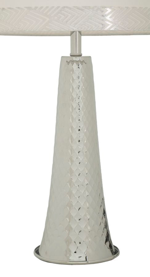 Veioză Mauro Ferretti Turn, Argintiu/Alb, 30x54 cm