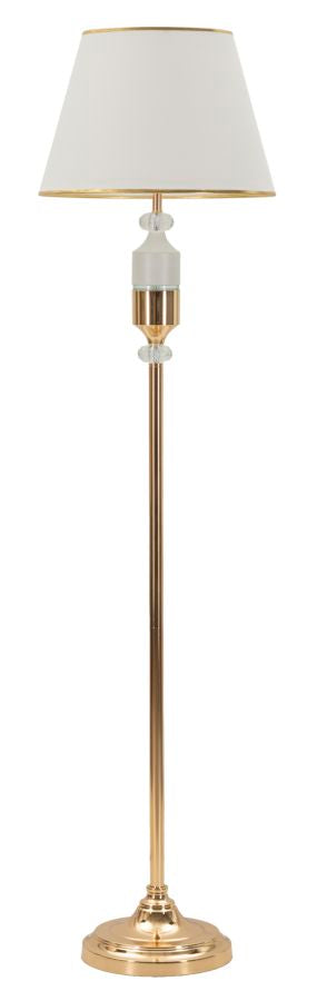 Lampadar Mauro Ferretti Gipsy, Auriu/Alb, Ø40 cm