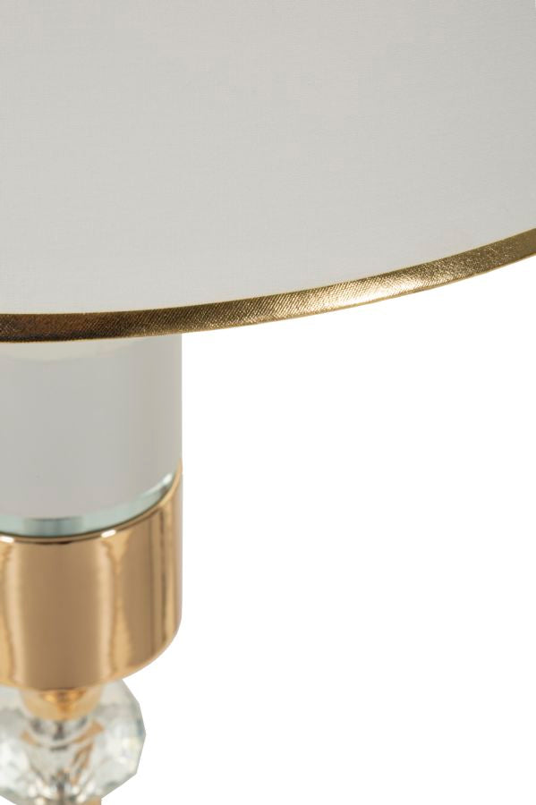 Lampadar Mauro Ferretti Gipsy, Auriu/Alb, Ø40 cm