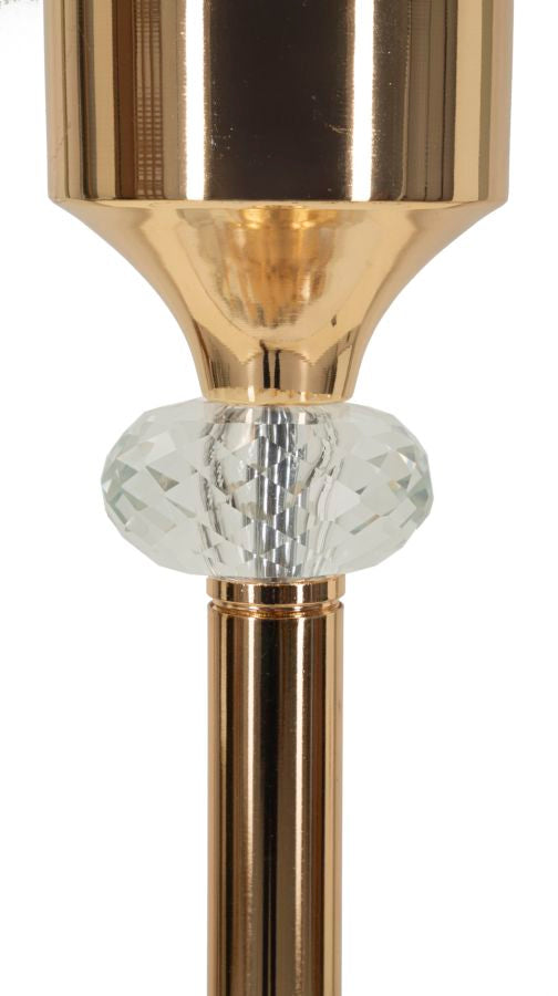 Lampadar Mauro Ferretti Gipsy, Auriu/Alb, Ø40 cm