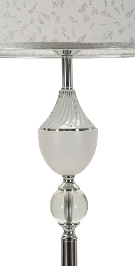 Lampadar Mauro Ferretti Kody, Argintiu/Alb, Ø40 cm