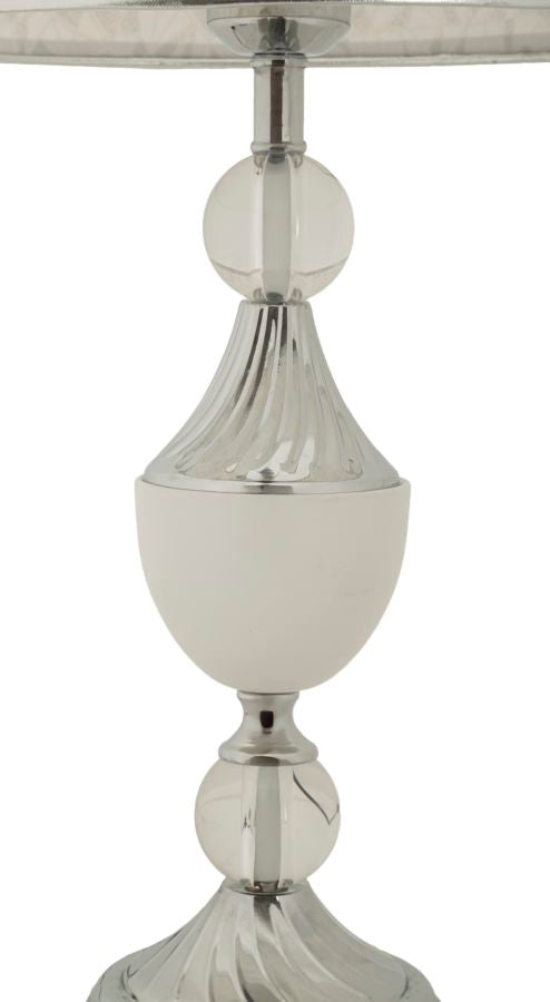 Veioză Mauro Ferretti Kody, Argintiu/Alb, Ø30 cm