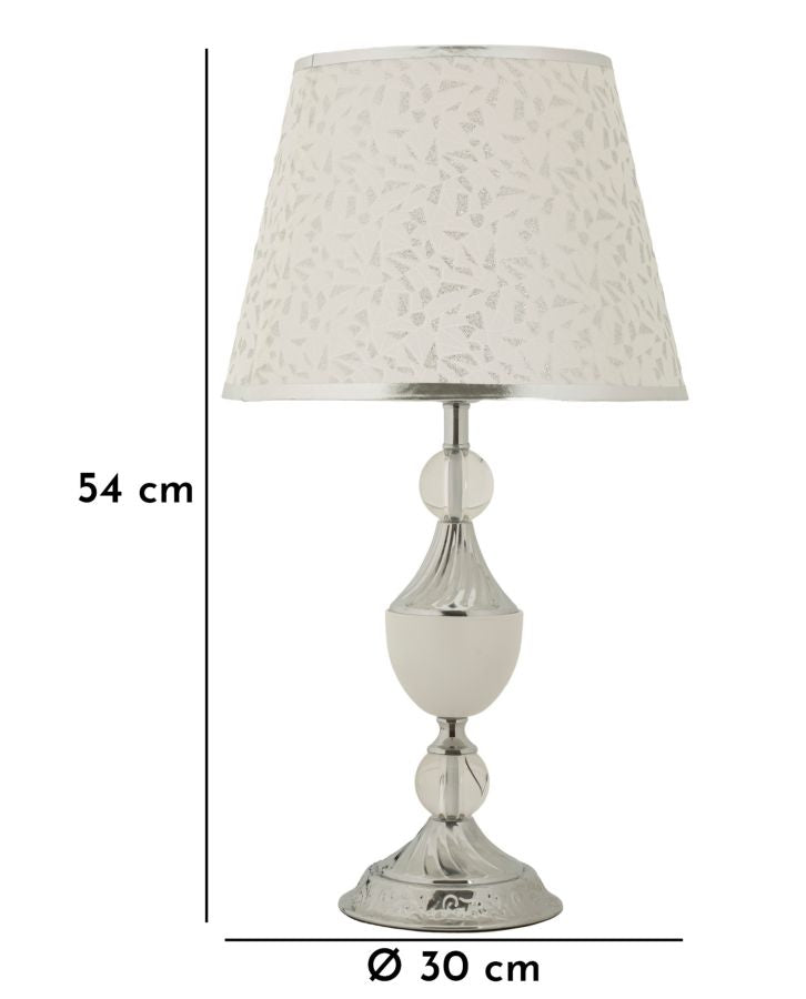 Veioză Mauro Ferretti Kody, Argintiu/Alb, Ø30 cm